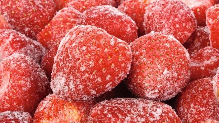 Frozen strawberries