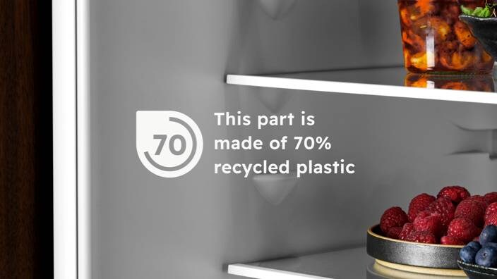 70% recycled plastic