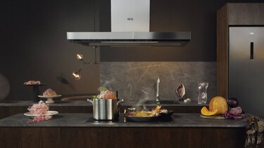 Cooking cauliflower under cooker hood