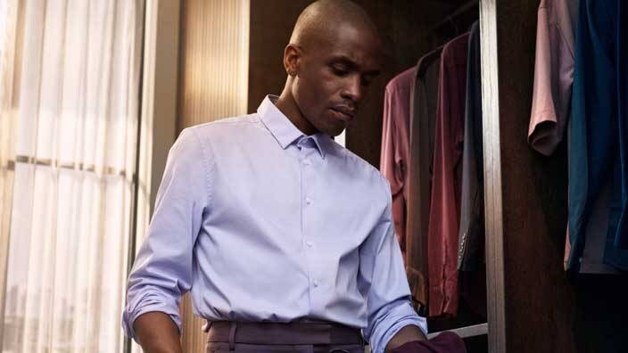Man in wardrobe
