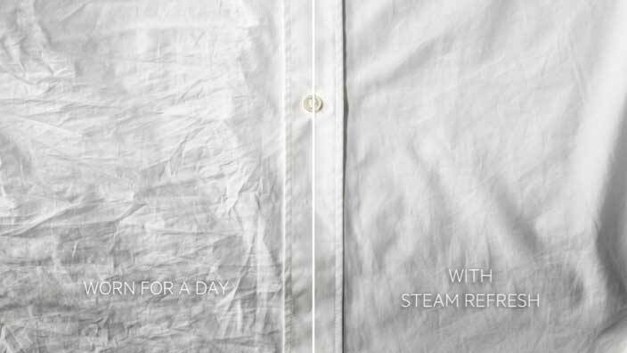 Clothes worn for a day versus refreshed with Steam Refresh