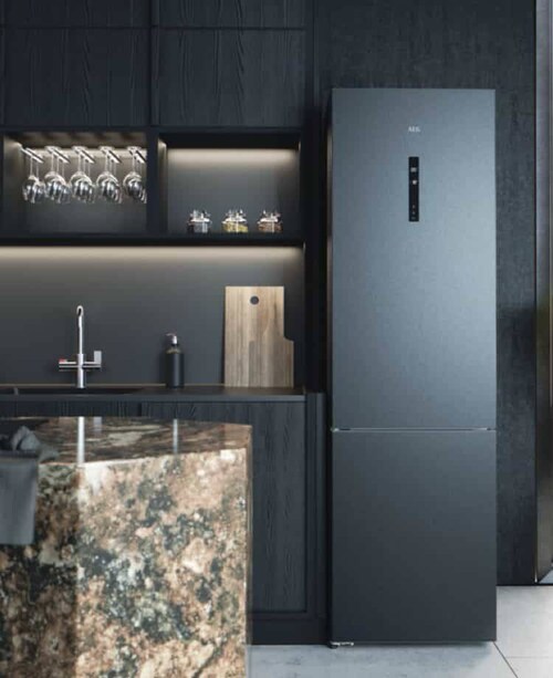 A fridge in a kitchen