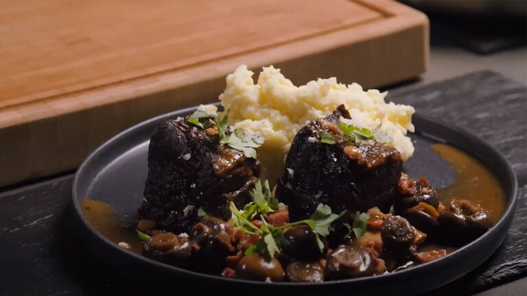 Beef Short Ribs Slow Cooked In beer
