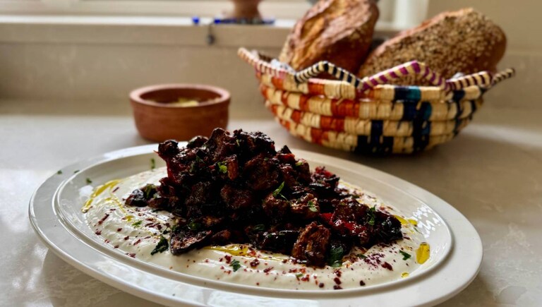 Slow-Roasted Vegetables, Garlic Yoghurt & Garlic Butter Recipe