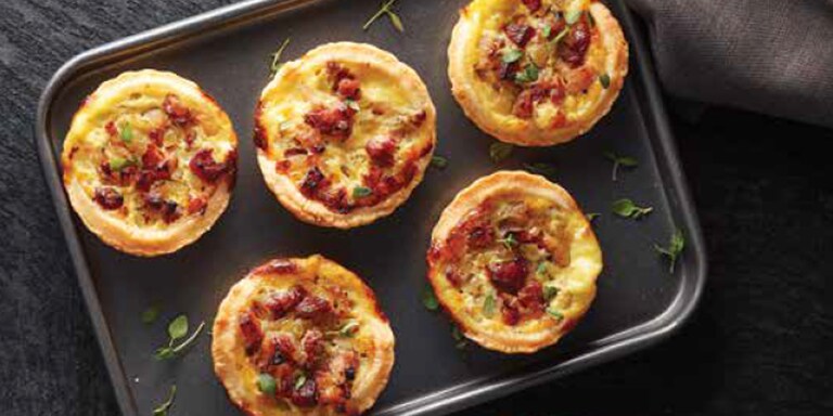 Bacon, Onion & Cheese Mini Quiches